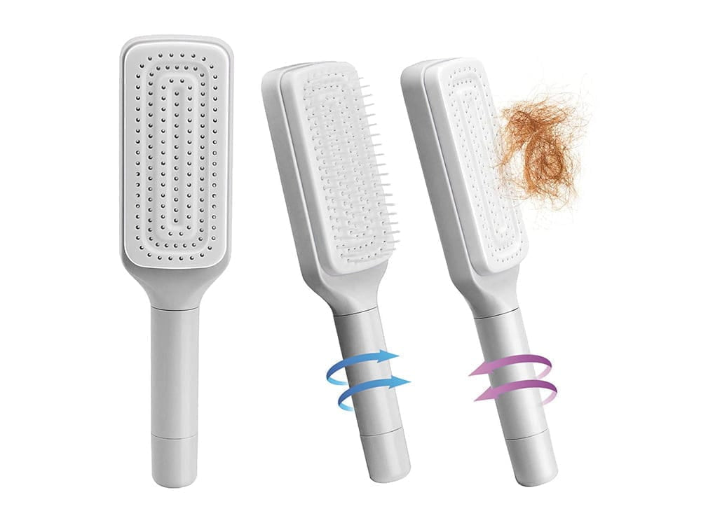 Self Cleaning Hairbrush Women Hair Brush One-key Cleaning Hair Loss Airbag Scalp Massage Comb Anti-Static Hairbrush